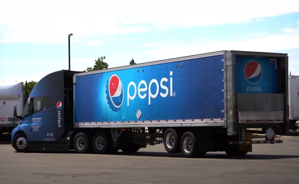 PepsiCo elektrikli araç filosu Tesla Semi kamyon PepsiCo Ford E-Transit minibüs PepsiCo