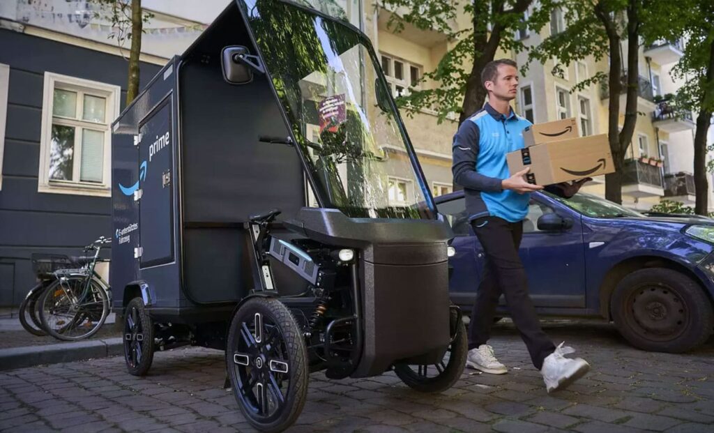 Amazon mikromobilite merkezi E-kargo bisikletleri Sürdürülebilir lojistik çözümleri