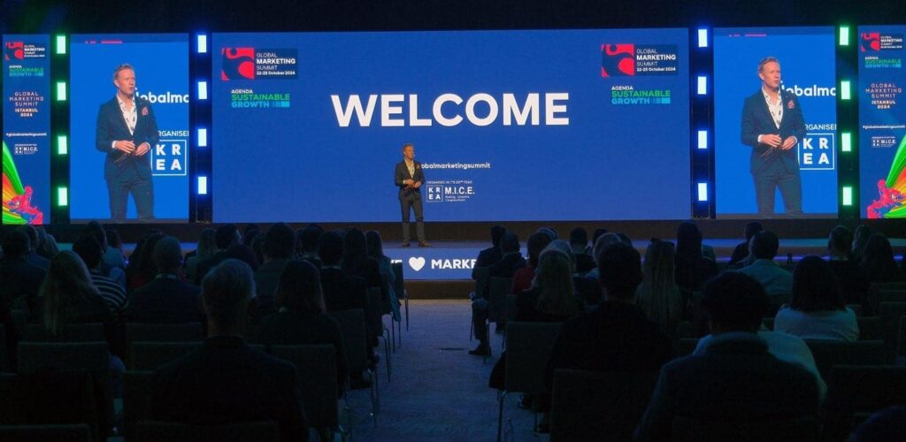 Global Marketing Summit 2024 İstanbul sürdürülebilir pazarlama Philip Kotler modern pazarlama sürdürülebilir büyüme KREA MICE siddetvarsareklamyok kampanyası