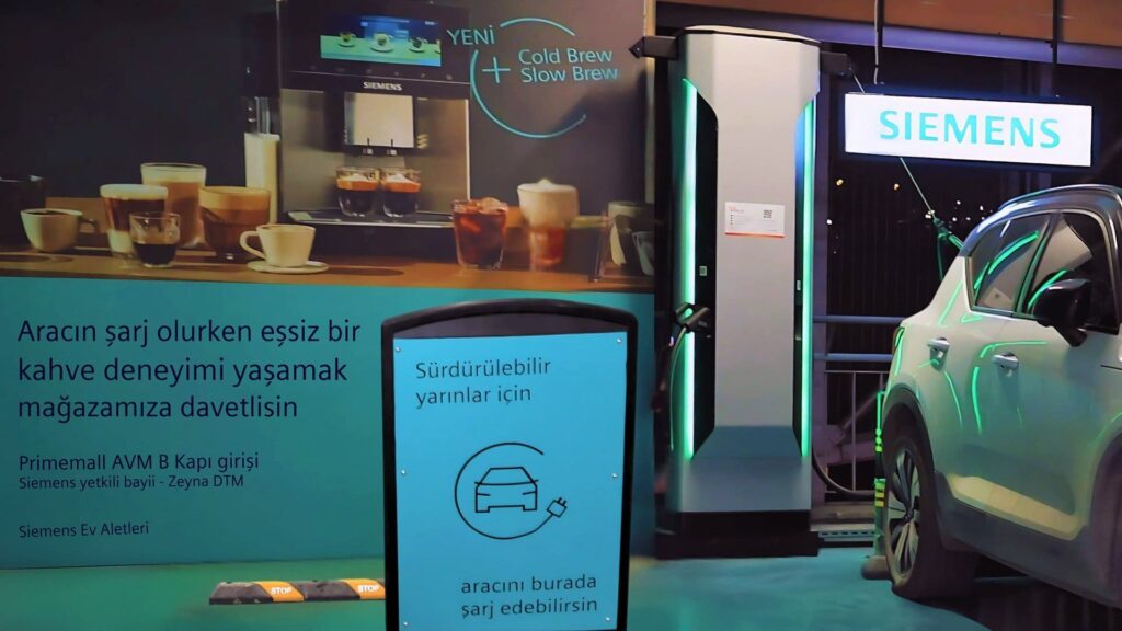 Siemens SICHARGE D hızlı şarj teknolojisi İskenderun elektrikli araç şarj istasyonu Türkiye elektrikli araç altyapısı Siemens